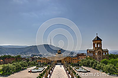 Holy Trinity Cathedral - Tbilisi, Georgia Editorial Stock Photo